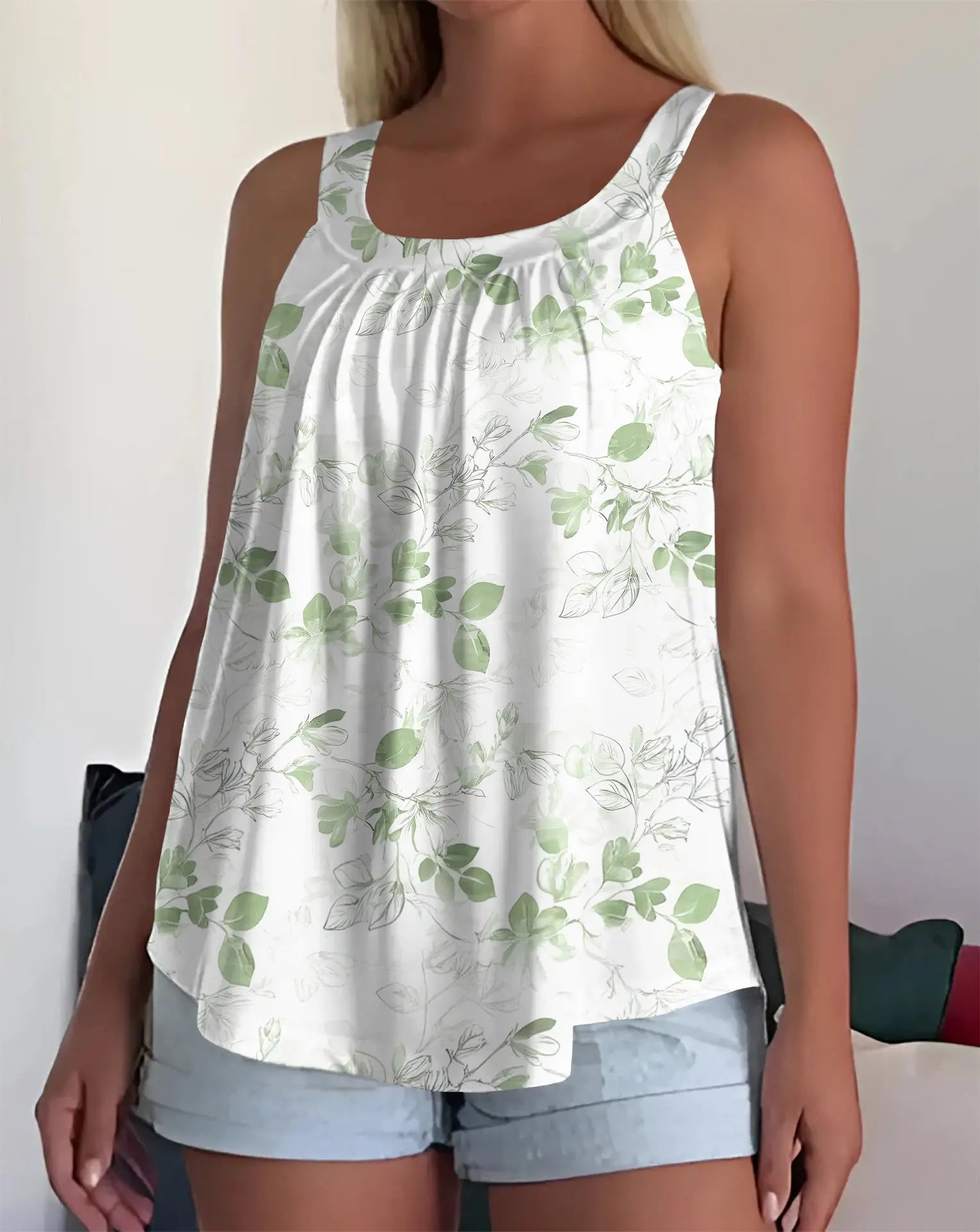 Damen Tank Top ärmellos – Lockeres Sommer Shirt mit Trägern & modernem Print Cj
