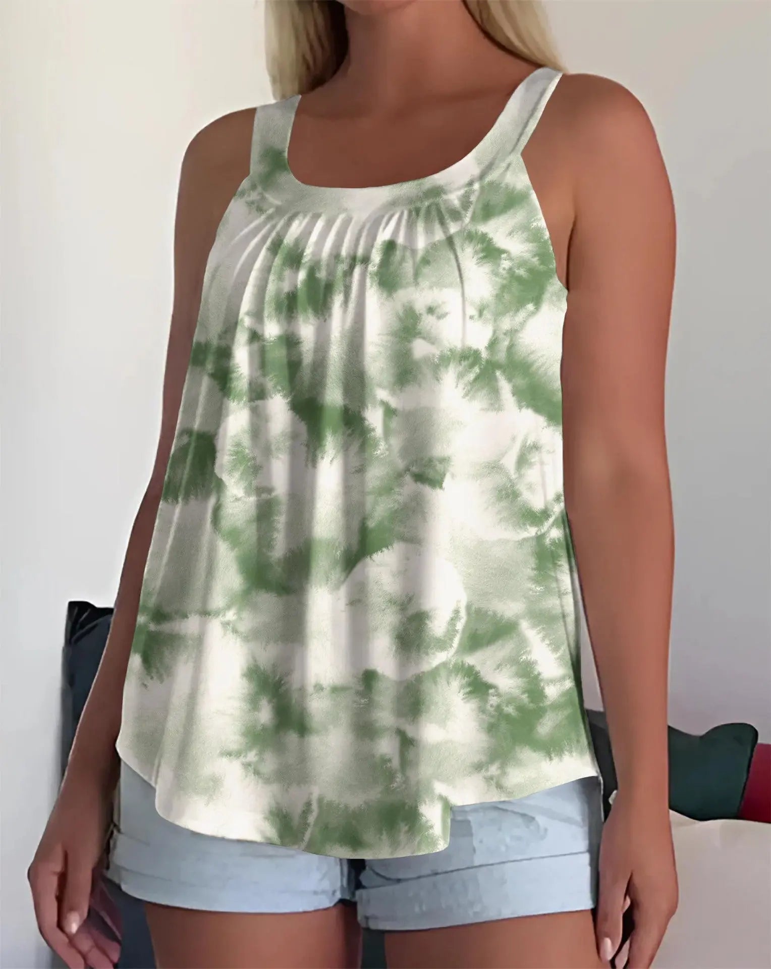 Damen Tank Top ärmellos – Lockeres Sommer Shirt mit Trägern & modernem Print Cj