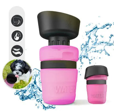 Faltbare Hundetrinkflasche für unterwegs – ideal für Spaziergänge & Reisen cJ