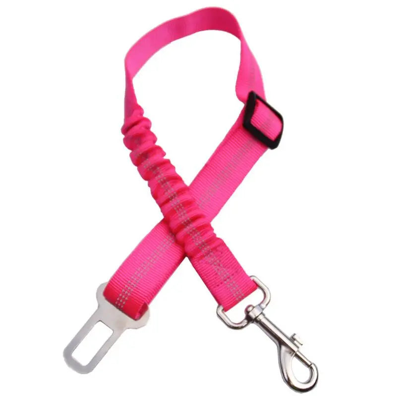 Adjustable Dog Seat Belt Dog Car Seatbelt Harness Leads Elastic Reflective Safety Rope cJ