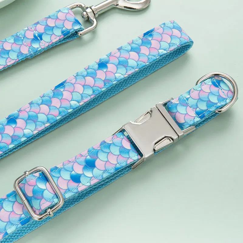 Mermaid Pet Collar Leash Dog Leash cJ