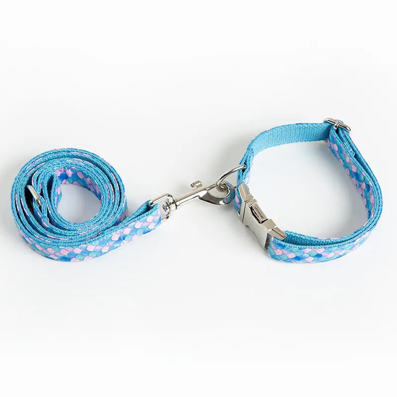 Mermaid Pet Collar Leash Dog Leash cJ