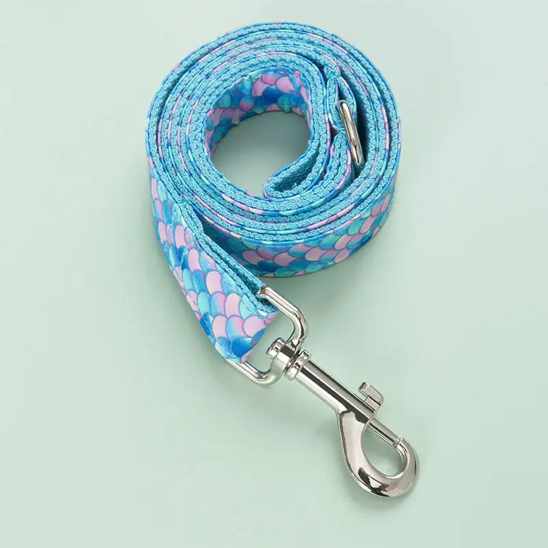 Mermaid Pet Collar Leash Dog Leash cJ