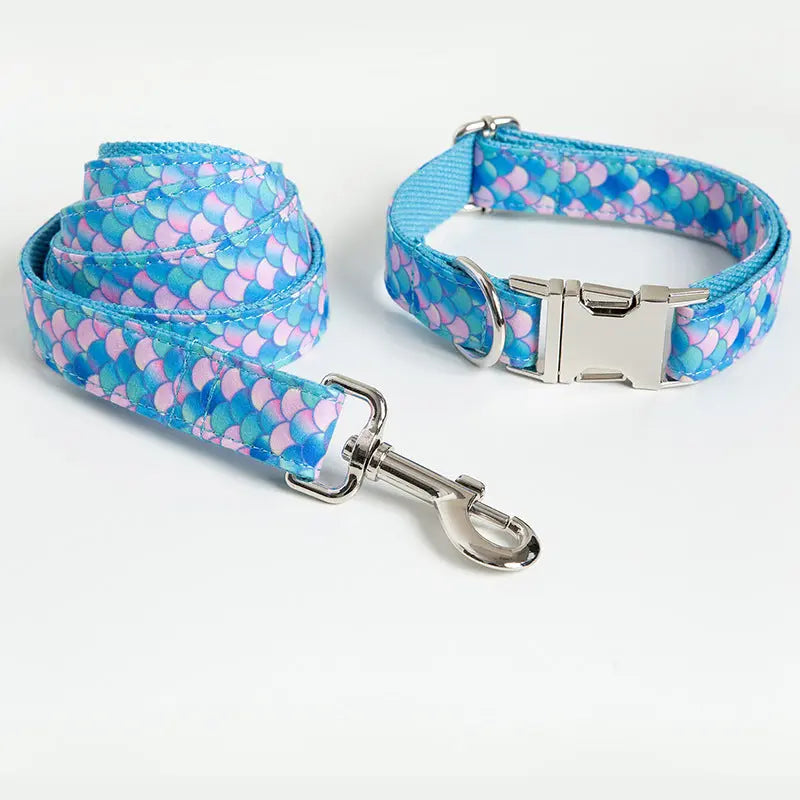 Mermaid Pet Collar Leash Dog Leash cJ