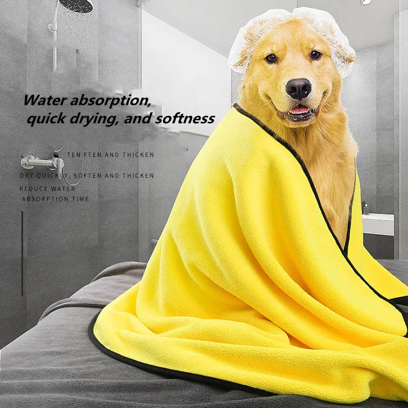 Dog Towels For Drying Dogs Drying Towel Dog Bath Towel, Quick-drying Pet Dog And Cat Towels Soft Fiber Towels Robe Super Absorbent Quick Drying Soft Microfiber Pet Towel For Dogs, Cats Yellow cJ