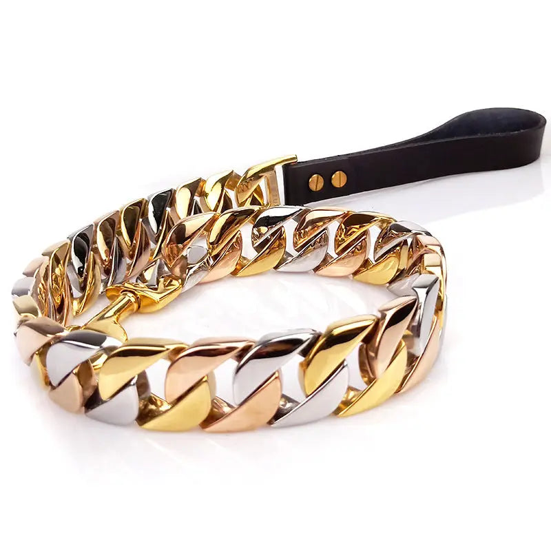 Stainless Steel Dog Leash Dog Leash Casting Pet Chain cJ