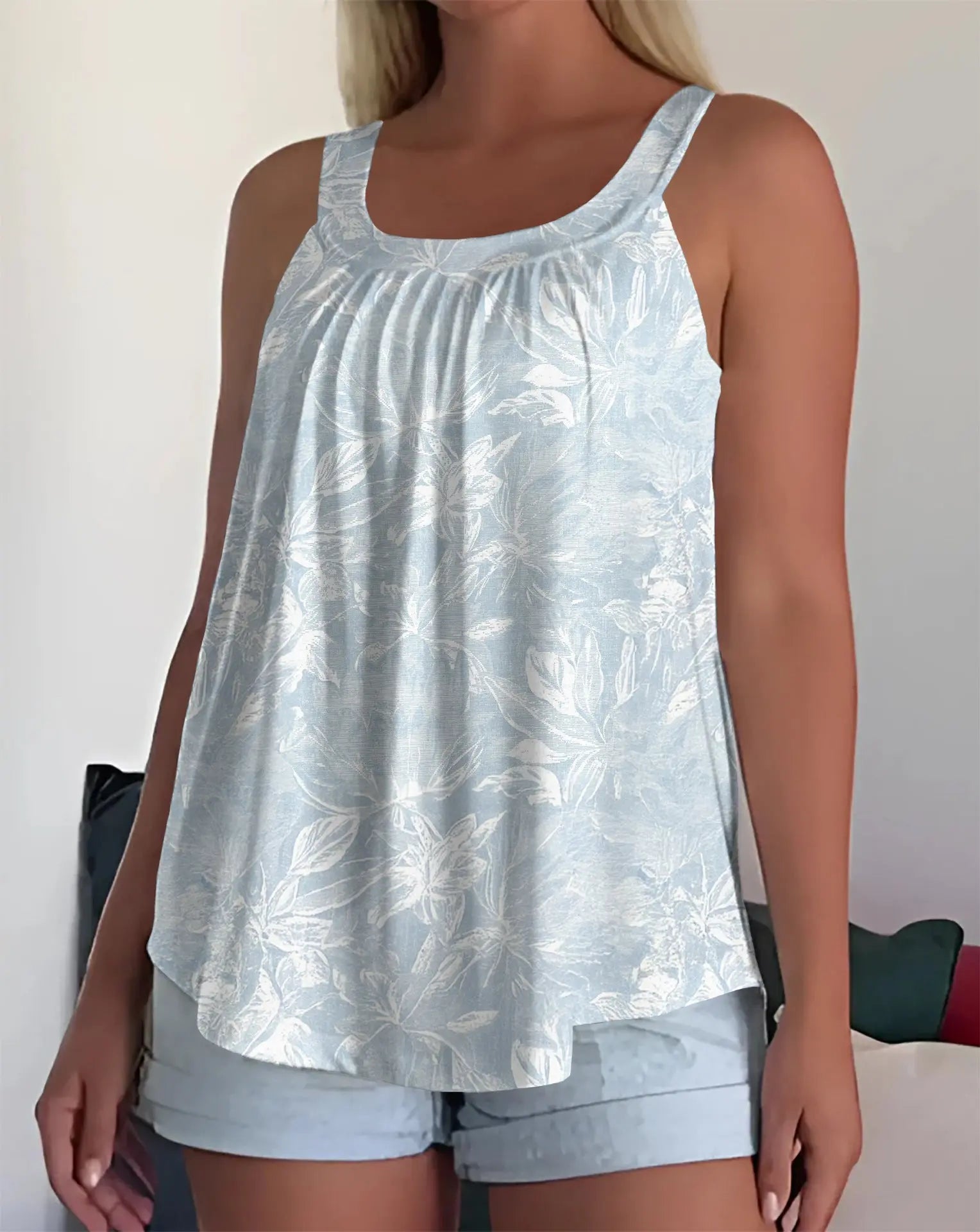 Damen Tank Top ärmellos – Lockeres Sommer Shirt mit Trägern & modernem Print Cj