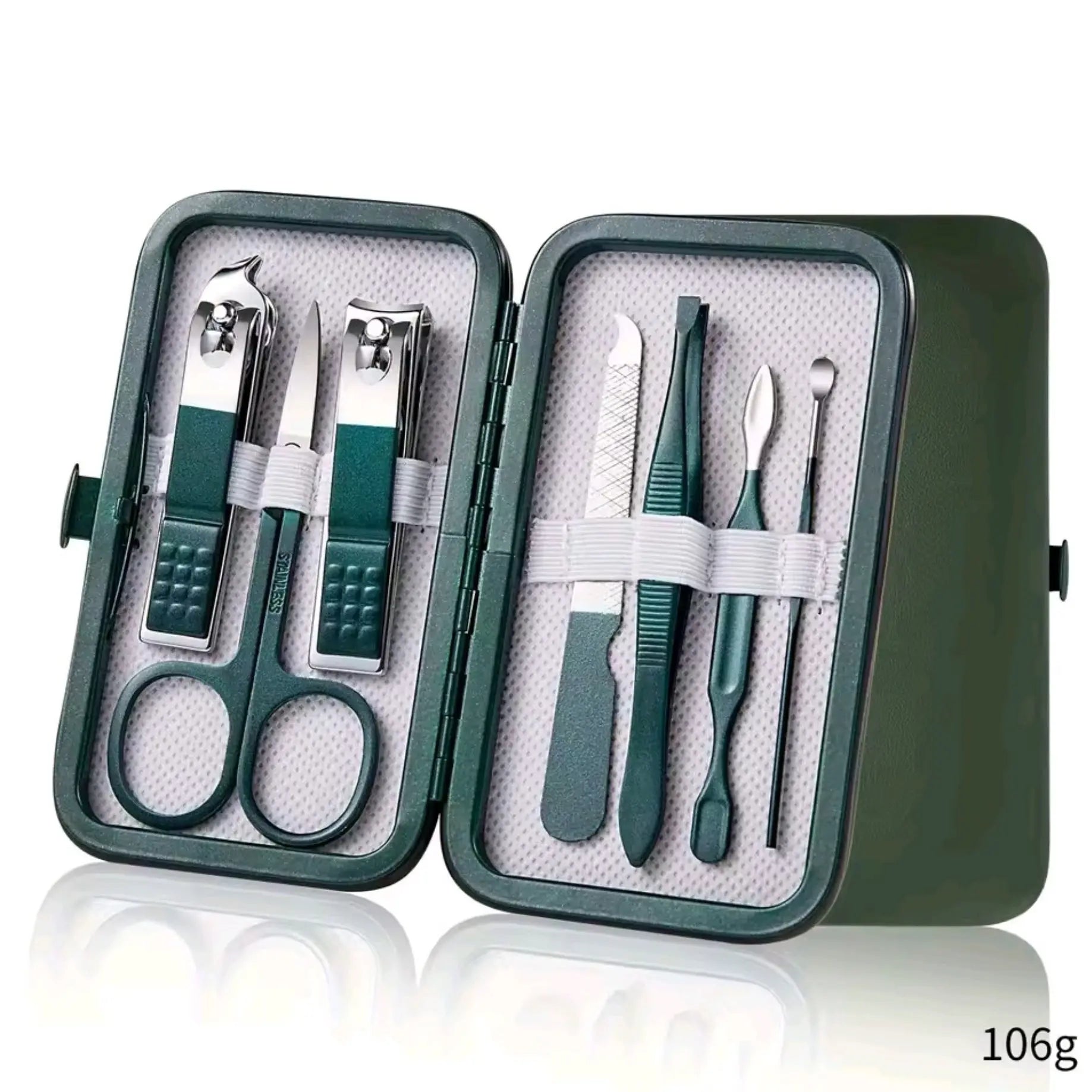 Maniküre- & Pediküre-Set – 7-teiliges Nagelpflege-Set im Etui – Edelstahl Moellerzon