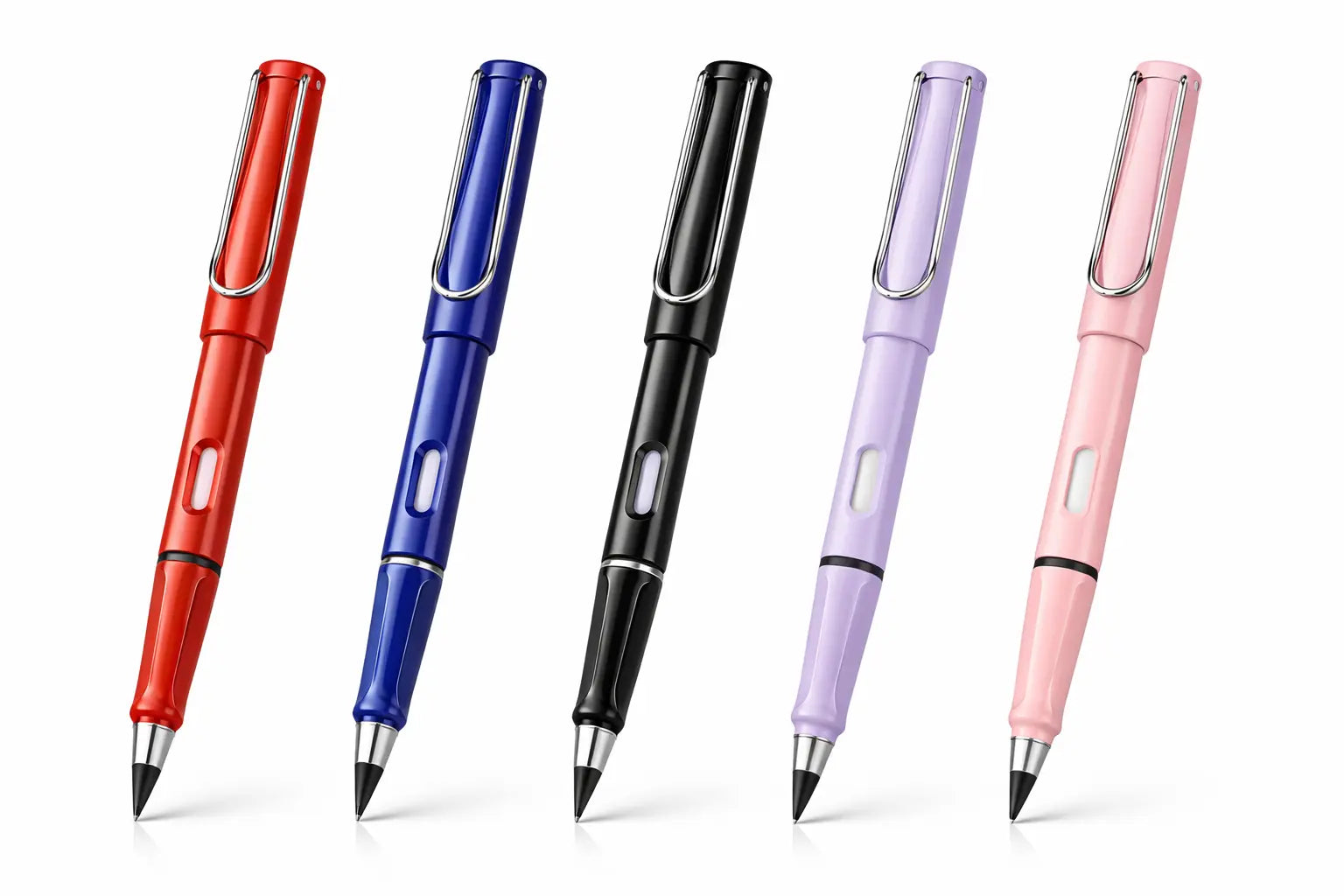 Moeller Endlosbleistift ohne Anspitzen – Wiederverwendbarer Kunstoffbleistift in 5 Farben – Nachhaltiger Schreibstift für Schule, Büro & Alltag Moellerzon