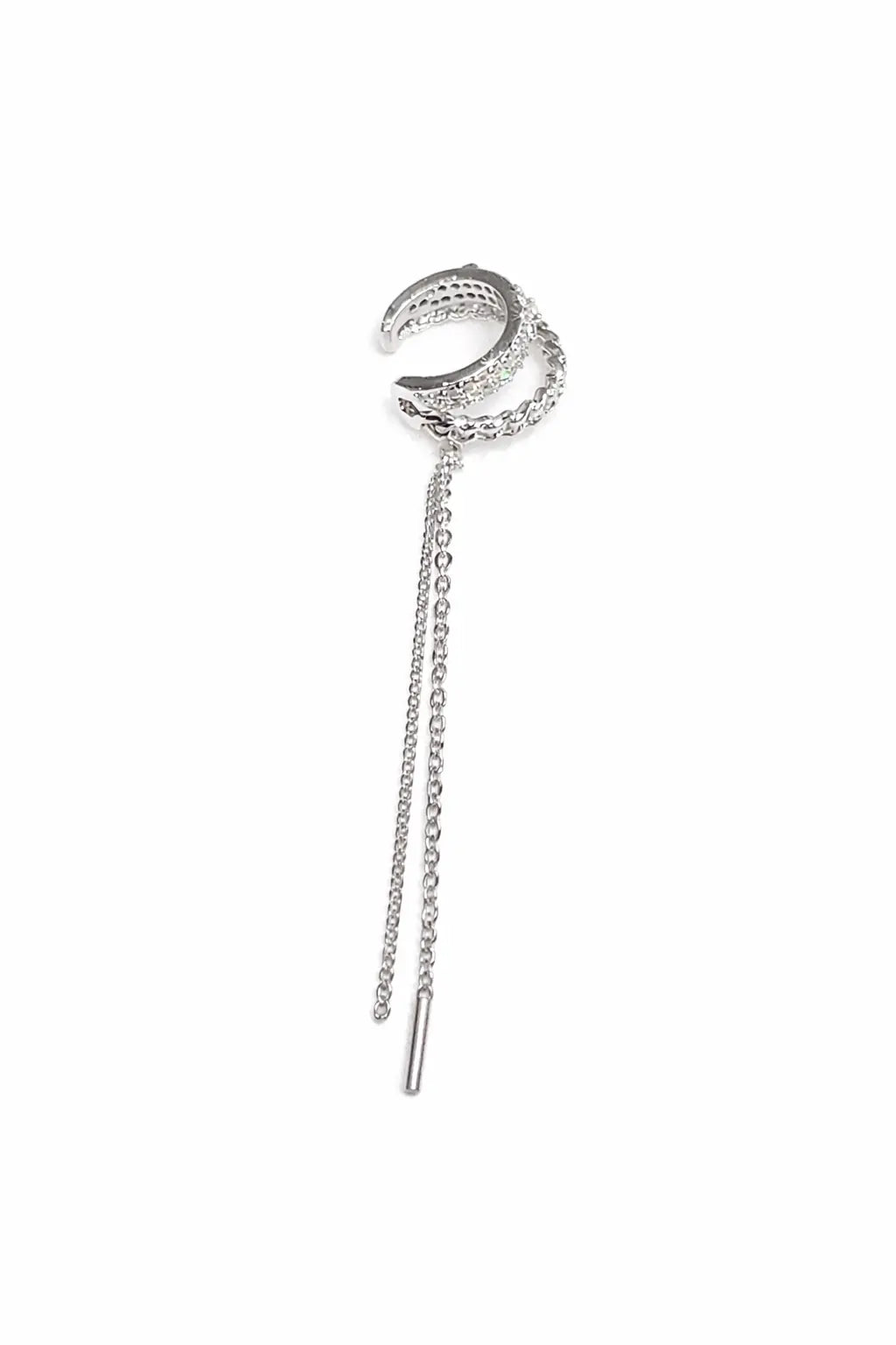Eleganter Silber Ear Cuff mit Kette – Trend Ohrschmuck ohne Piercing Moellerzon