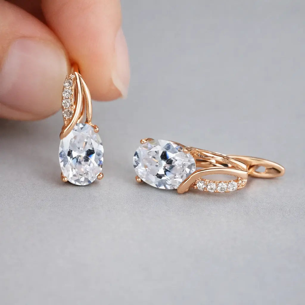 Ohrstecker Roségold – Strass & Zirkonia Moeller