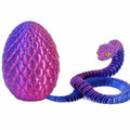 3D Schlangenei Spielzeug – Bewegliche Schlange im Ei – Fidget Toy aus 3D-Druck, 30cm Schlange, 8,5cm Ei Moellerzon
