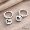 Herz Creolen Ohrringe Silberfarben – Funkelnder Modeschmuck mit Zirkonia Moellerzon
